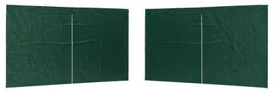 Produktbild von vidaXL Party Zelt Seitenteil 2 pcs Grün 400 x 195 cm PE und Stahl