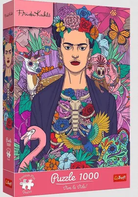 Zdjęcie produktu dla Trefl PUZZLE 1000 PremPlus FKahlo Kwitnąca dusza 12096