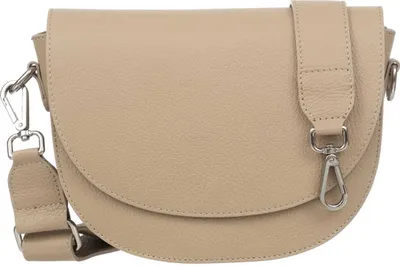 Produktbild von Coppetta Handtasche aus italienischem Leder - Reißverschlusstasche - abnehmbarer & verstellbarer Riemen - Ideal für Alltag - Beige