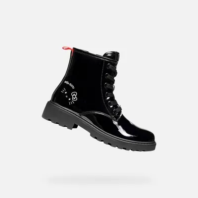 Produktbild von Geox schwarze Mädchen-Stiefeletten, Modell Casey, Größe 38