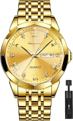 Produktbild von Lässig Mode Design Edelstahl Analog Uhren Herren Wasserdicht ,Leuchtend Business Kleid Uhren mit Datumsanzeige,Quarzuhr
