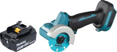 Obrázok produktu pre Akumulátorová uhlová brúska Makita DMC 300 F1 18 V 76 mm bez kefiek + 1x akumulátor 3,0 Ah - bez nabíjačky