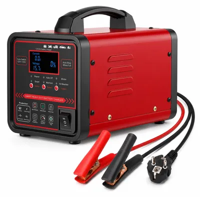 Immagine prodotto di Caricabatterie automatico da 12 V, 15 A - Caricabatterie per batterie al piombo - Modello compatto