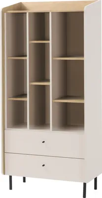 Produktbild von Masseno Buchregal VETTA für Wohnzimmer Büro oder Lesezimmer 80x42x170 cm, Beige
