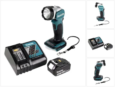 Zdjęcie produktu dla Makita DML 802 RM1 Lampa akumulatorowa 18 V Li-Ion do akumulatorów 14,4 i 18 V + 1 x akumulator 4,0 Ah + ładowarka