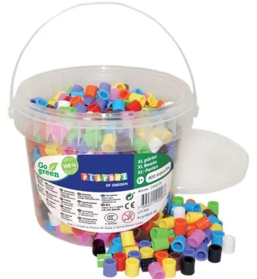 Immagine prodotto di Playbox, confezione da 900 pezzi, perline maxi colorate