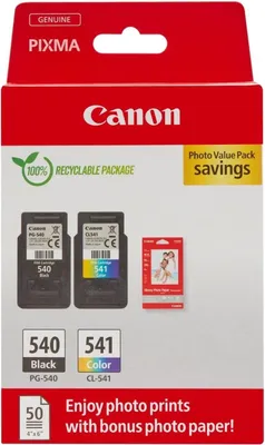 Produktbild von PG-540/CL-541 Tintenpatrone + Fotopapier Vorteilspaket