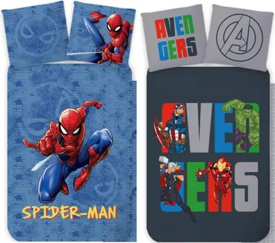 Produktbild von Spiderman & Avengers - 2 x Bettwäsche-Set Doppelpack, 135x200 & 80x80