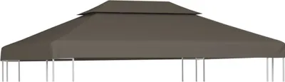 Obrázok produktu pre The Living Store Pavilónová strešná plachta s komínovým prieduchom 310 g/m² 4x3 m Taupe