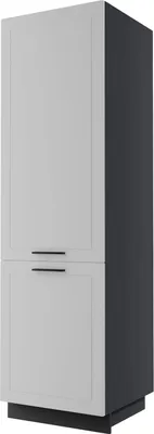 Produktbild von Vorratsschrank KVANTUM Q-D14/DP/60/207 2-türig 60cm Korpus- & Frontfarbe wählbar,weiß matt,schwarz