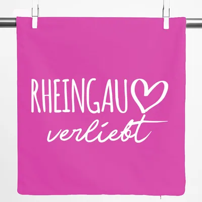 Produktbild von Huuraa Kissenbezug Rheingau verliebt 40x40cm Fuchsia Baumwolle Dekokissenbezug Geschenkidee
