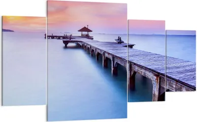 Produktbild von Bild auf Leinwand - Leinwandbild - Strand Wasser Meer Urlaub - 160x90cm - Wand Bild - Wanddeko - Leinwanddruck - Bilder - Kunstdruck - Wanddekoration - Leinwand bilder - Wandkunst - DL160x90-2450
