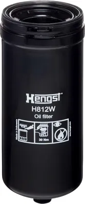 Image de Filtre à huile HENGST FILTER H812W Filtre à visser
