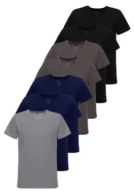 Produktbild von Tazzio Herren T-Shirt V-Ausschnitt 7er-Pack E107 (Mix TZJ-2, XXL)