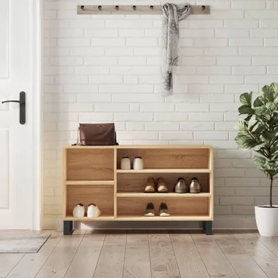 Produktbild von Schuhschrank aus Holzwerkstoff in Sonoma-Eiche, 102 x 36 x 60 cm