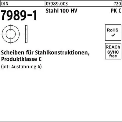 Produktbild von Reyher  Scheiben DIN 7989 -1 Stahl 16 Pk C ÜH 17,5x30x8 (100 Stück)