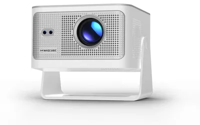 Immagine prodotto di Mini-proiettore - HY350MAX-W - Risoluzione nativa 1080p - 900 lumen ANSI - Autofocus - Correzione automatica della distorsione trapezoidale - Android 14, 2+16 GB - Bianco