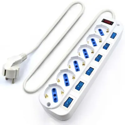 Image de Multiprises 6 prises Ewent EW3932-3M Schuko 16A 3m Blanc