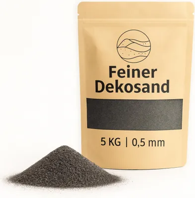 Produktbild von Deko-Sand 5 KG grau Ø 0,5 mm Vasen Glas-Füllung Streudeko