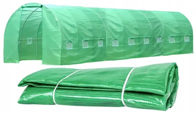 Zdjęcie produktu dla Ekspand | Mocna folia do szklarni – zielona – 3 x 12 m – odporna na promieniowanie UV – 18 okienek