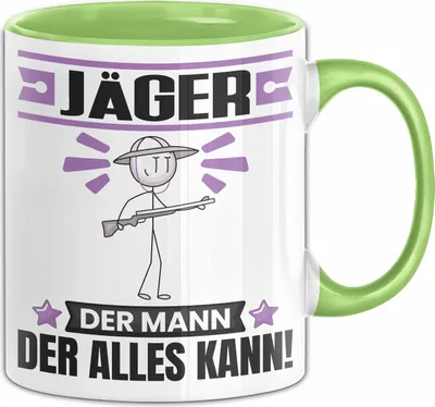 Produktbild von Jäger Tasse Geschenk für Jäger Der Mann Der Alles Kann Geschenkidee zum Geburtstag (Grün)