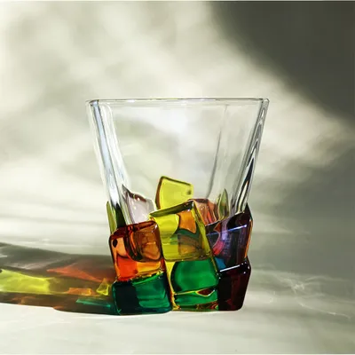 Produktbild von 360Home Handbemalte Kristallgläser Whiskygläser Wassergläser Weingläser Quadrate