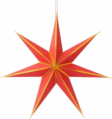 Produktbild von Papierstern, Rot/Gold,MIX