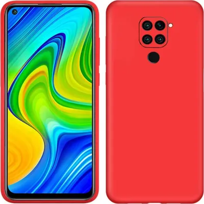 Produktbild von Redmi Note 9 Hülle, LaimTop Flüssig Silikon Soft Gummi Schutzhülle für Xiaomi Redmi Note 9 Rot