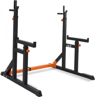 Produktbild von ISE Hantelständer Squat-Rack,hantelständer,langhantelständer mit 7 Höhenverstellbar Langhantelablage,2 Einzelnen Ständern Höhenverstellbar, Max. bis 200 kg belastbar SY-RK1002