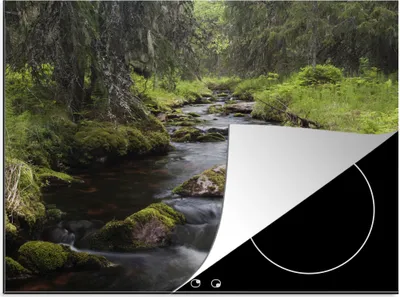 Produktbild von KitchenYeah© Herdabdeckplatte Fluss mit Felsblöcken im Fulufjället-Nationalpark in Schweden , 57x51cm, Küche Deko, Glaskeramikkochfeld Herdabdeckung, Abdeckplatte fùr Kochfeld