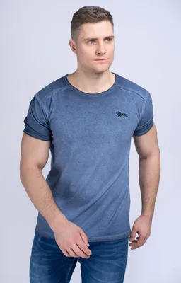 Image de T-shirt homme coupe regular PORTSKERRA Washed Blue S Lonsdale