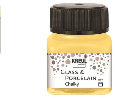 Immagine prodotto di Colore effetto gesso KREUL per vetro e porcellana 20 ml - Yellow Safran