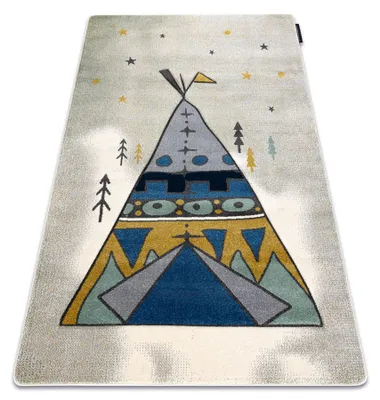 Produktbild von Kinderteppich PETIT TIPI grau Grau 80x150 cm