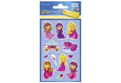 Produktbild von AVERY ZWECKFORM Glossy Sticker KIDS 57299 Prinzessin