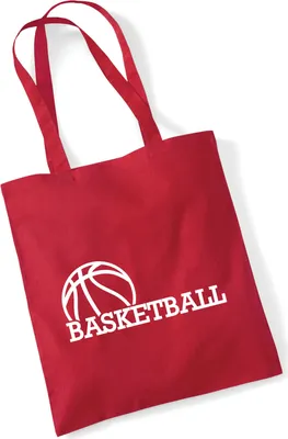 Produktbild von Huuraa Jutebeutel Basketball Ball 10 Liter Classic Red Baumwolle Tasche Geschenkidee