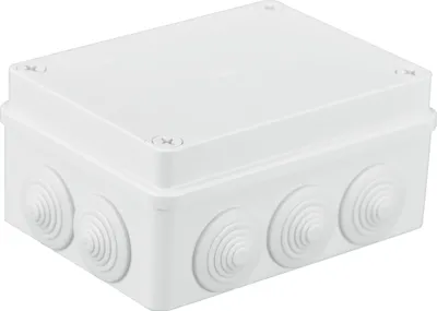Produktbild von Aufputzdose, hermetisch IP65, weiß, 10 Verschraubungen IP65, 150x110x70 PAWBOL S-BOX 306B