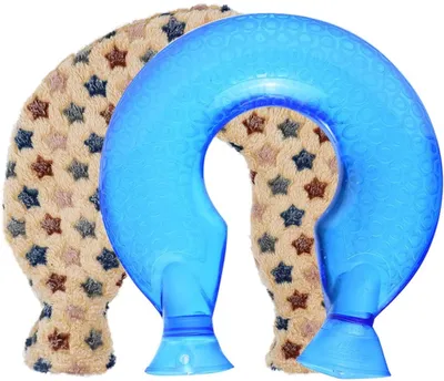 Obrázek produktu pro Wärmflasche Nacken, Nackenwärmflasche Tragbare Wärmflasche mit Koralle Flanellbezug, Sicher Warm Hot Water Bottle für Nacken und Schulter, Rücken, Beine, Taillenwärmung