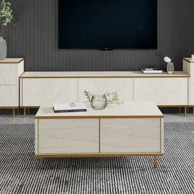 Produktbild von Skye Decor, Imaj - Travertine, Couchtische, Travertin, 90 x 40 x 45 cm