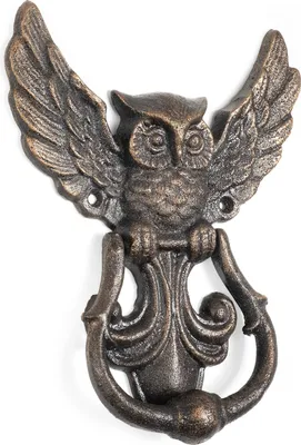 Produktbild von Moritz Türklopfer Eule Antik Stil Gusseiesen Rustikal Türklingel Door Knocker Barock Türglocke Haustür Türdekoration Türgong