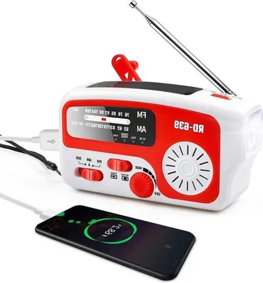 Immagine prodotto di Radio solare portatile con power bank e torcia a LED