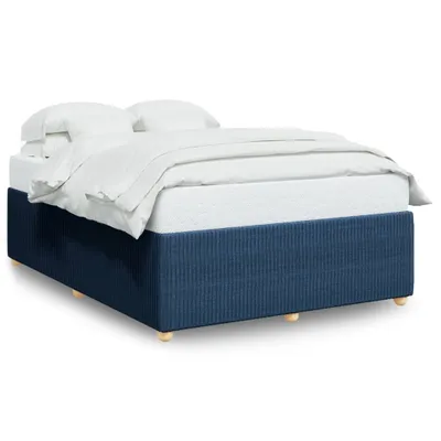 Produktbild von Bettgestell ohne Matratze Blau 140x200 cm Stoff
