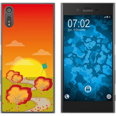 Produktbild von PhoneNatic Case kompatibel mit Sony Xperia XZs Silikon-Hülle Herbst Drache/Kite M2