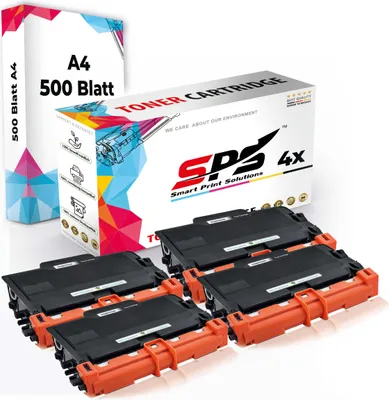Produktbild von Druckerpapier A4 + 4x Multipack Set Kompatibel für Brother MFC-L 5750 DWTD (TN-3430) Toner-Kit Schwarz