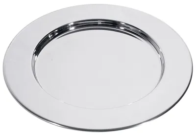 Produktbild von Platzteller aus Edelstahl, hochglänzend, Materialstärke 0,8 mm, mit offener Umlaufkante