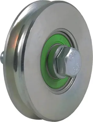 Immagine prodotto di 80 mm Ruota a gola tonda con scanalatura da 8 mm per cavo
