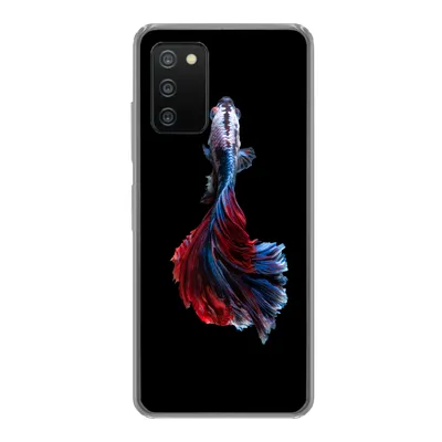 Produktbild von MuchoWow® Handyhülle Schutzhülle Hülle für Samsung Galaxy A03s Fisch - Schwanz - Schwarz Silikon Softcase Handy Hülle - Schutz
