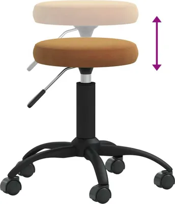Obrázek produktu pro Masážní stolička samet hnědá