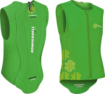 Image de Gilet de protection Komperdell Air Vest Junior pour enfants - Ski et snowboard - Taille : 140 (M) - Couleur : vert