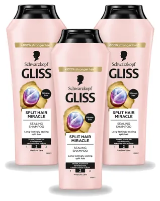 Obrázek produktu pro 3x Šampon Gliss Kur pro poškozené vlasy – 400 ml – výhodná sada – 3 kusy