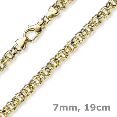 7mm-Garibaldi-Armband-aus-585-Gelbgold-19cm
